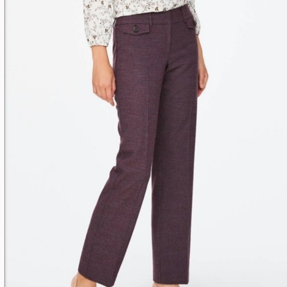 NWOT Ann Taylor Loft maroon red plum original dress trouser pants size 6